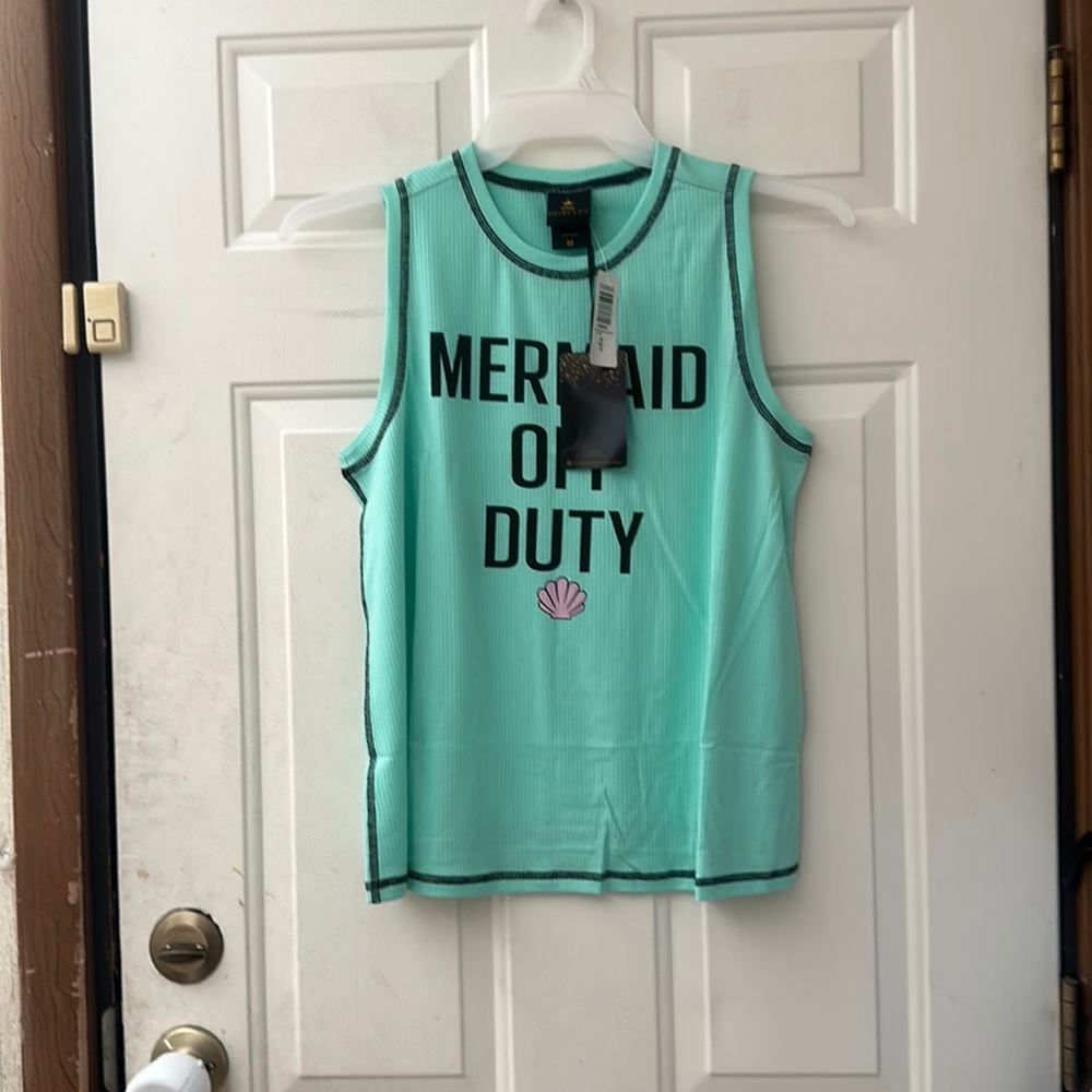 DISNEY PRINCESS COLLECTION LITTLE MERMAID TANK: TEAL:NEW WITH TAGS:SIZE 00 (M/L)